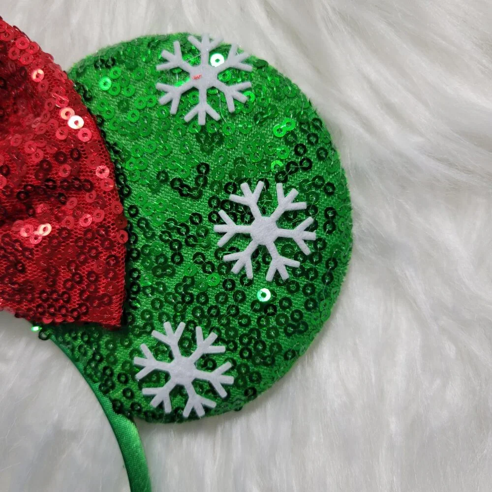 Christmas Tree/Snowflake Minnie Mouse Ears